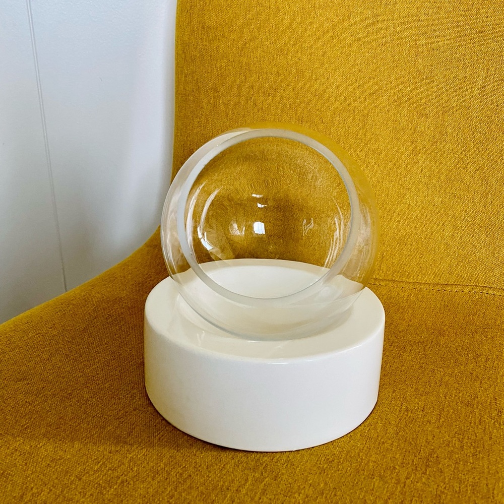 Glass/ceramic two piece plant holder